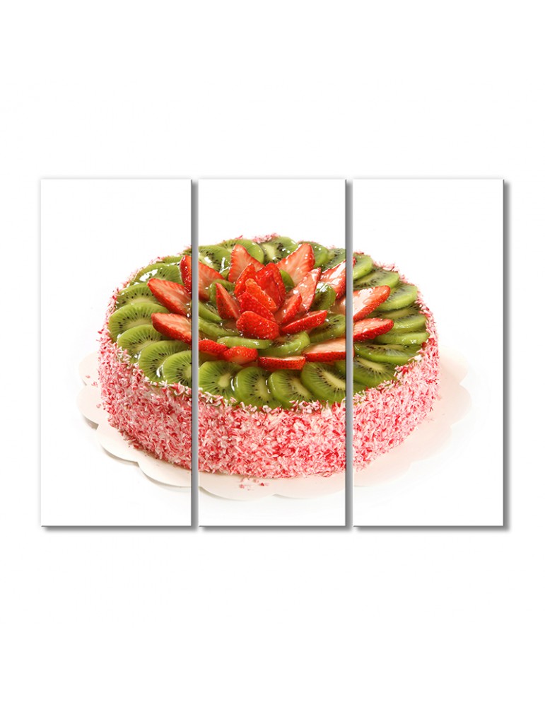 

Модульная картина Artel «Торт клубника с киви» 3 модуля 80x120 см