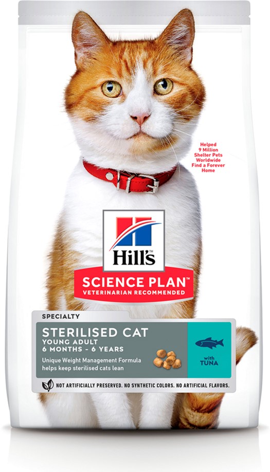 

Сухой корм для стерилизованных кошек Hill's Science Plan Sterilised Cat Young Adult с тунцом - 10 кг