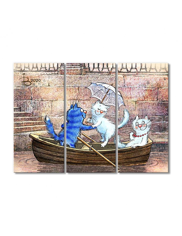 

Модульная картина Artel «Трое в лодке» 3 модуля 120x180 см