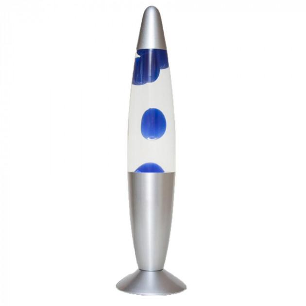 

Лава лампа Wax Lamp бульки 35см синий