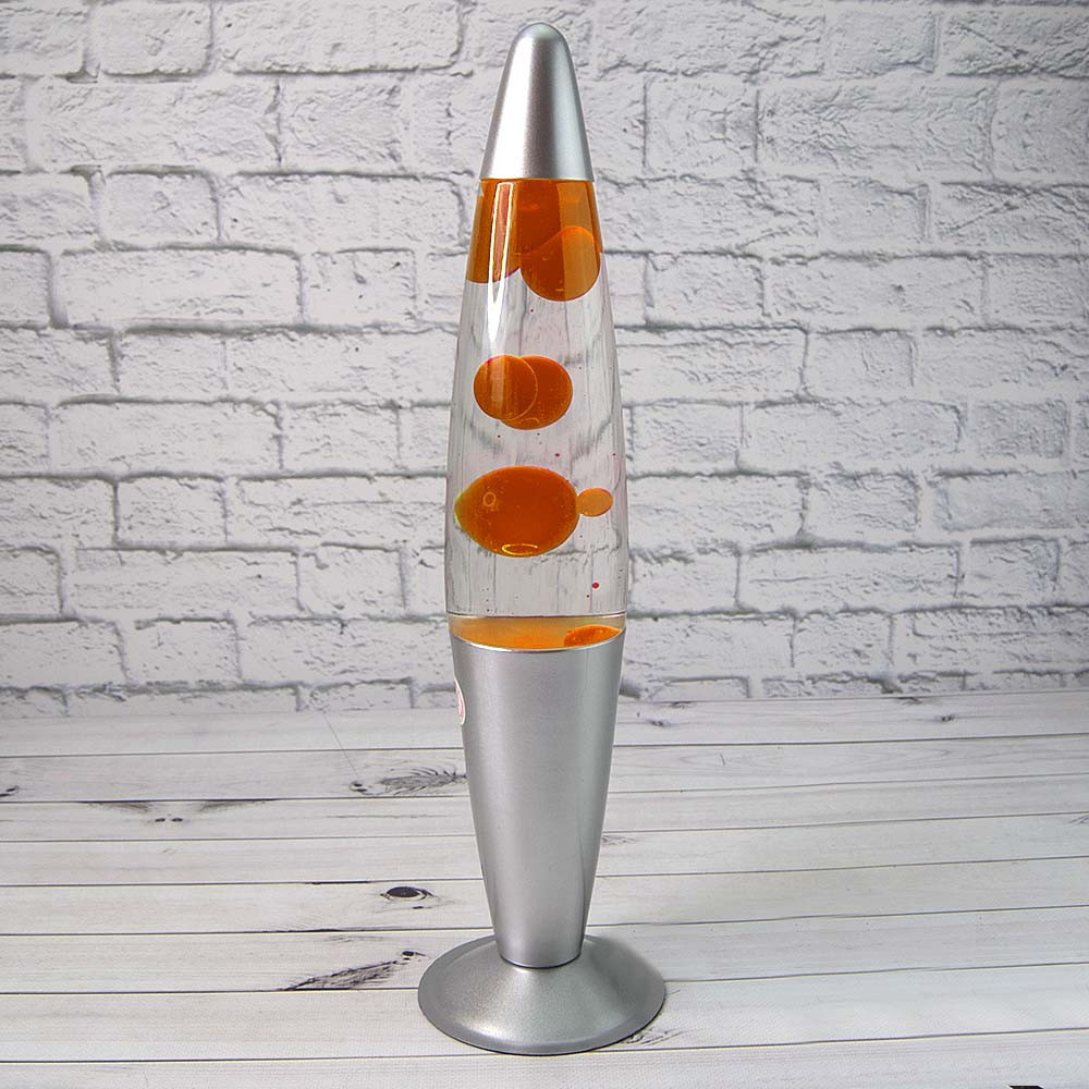 

Лава лампа Wax Lamp бульки 42см оранжевая
