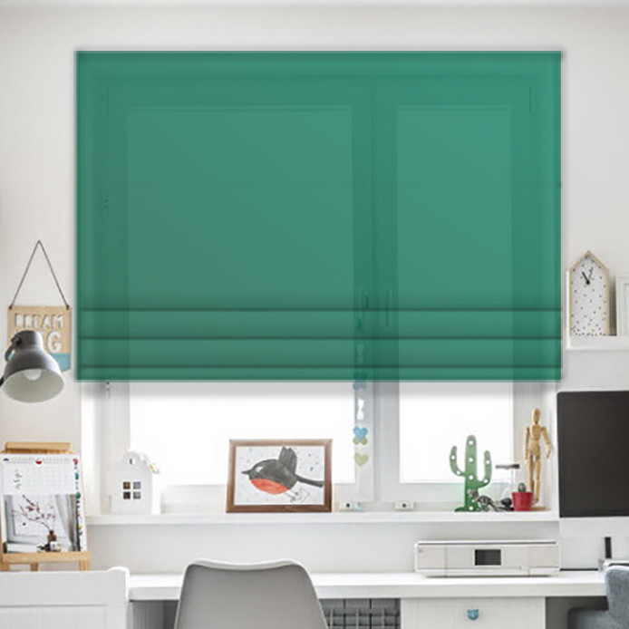 

Римские шторы JQ Тёмно-зелёный 200х170, Верёвочный