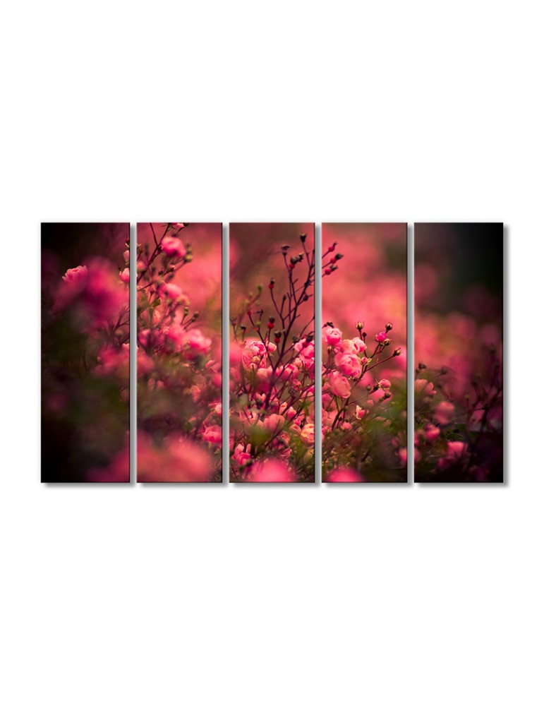 

Модульная картина Artel «Цветущие розовые цветы» 5 модулей 70x105 см