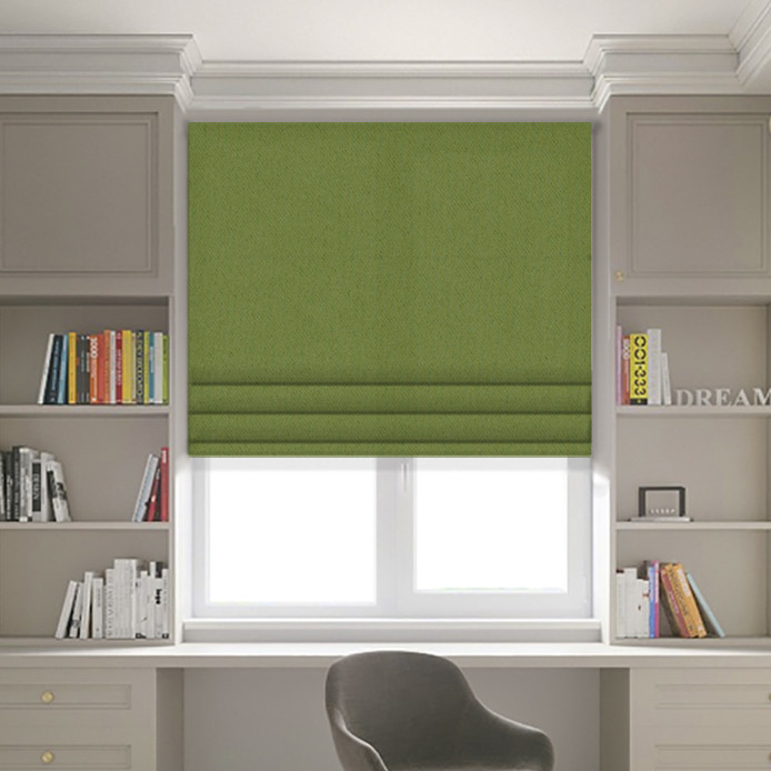 

Римские шторы JQ Блэкаут Тёмно оливковый 170х170, Роторно-цепочный