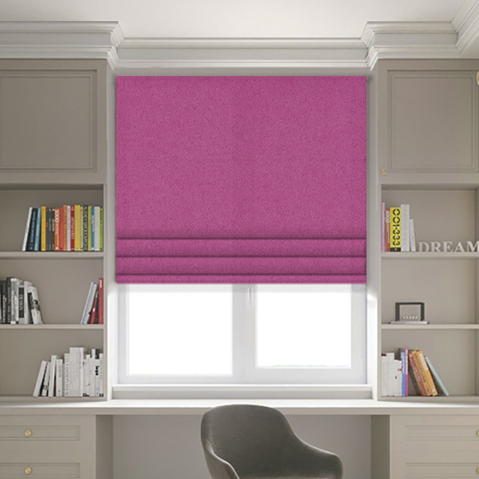 

Римские шторы JQ Блэкаут Фуксия 250х170, Верёвочный