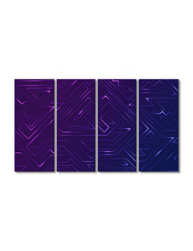 

Модульная картина Artel «Фиолетовая геометрия» 4 модуля 120x180 см