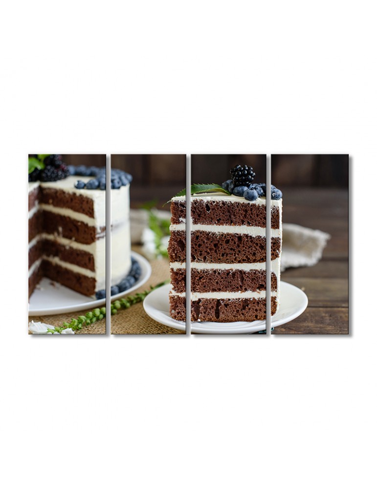 

Модульная картина Artel «Шоколадный торт» 4 модуля 80x120 см