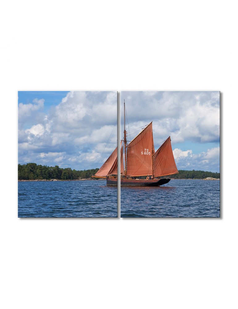

Модульная картина Artel «Яхта с красными парусами» 2 модуля 90x135 см