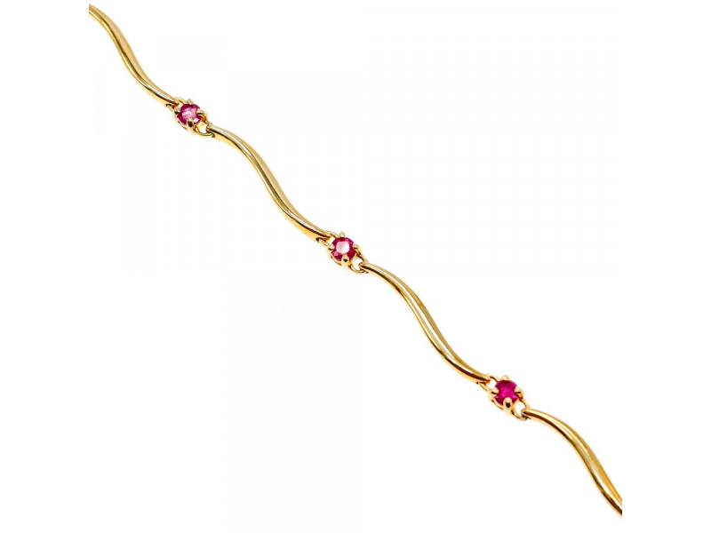 

Серебряный браслет в позолоте с рубинами Натуральный Sky Jewelry 003572