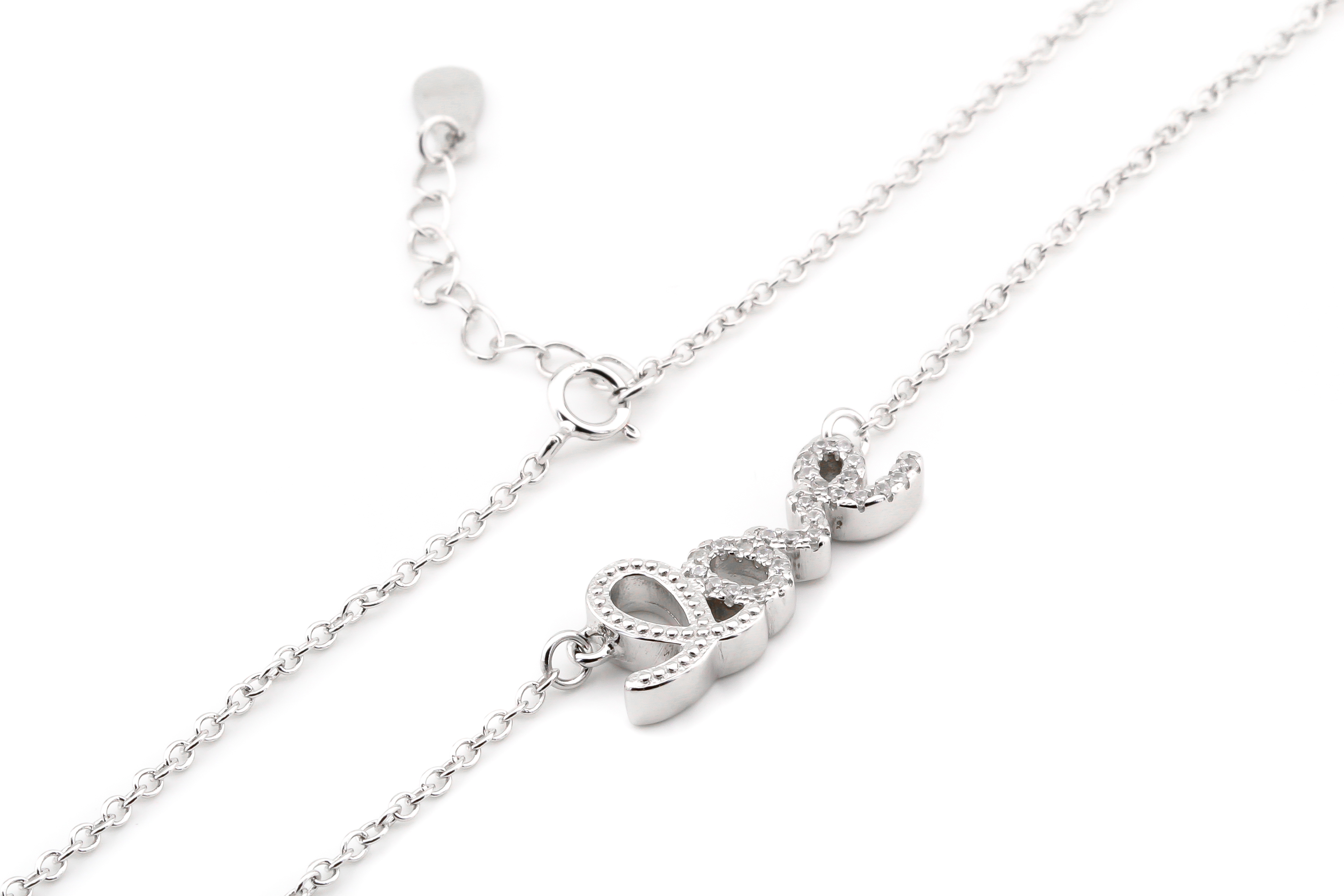 

Серебряное колье "LOVE" с фианитами CO14103 Диамант, 45 размер