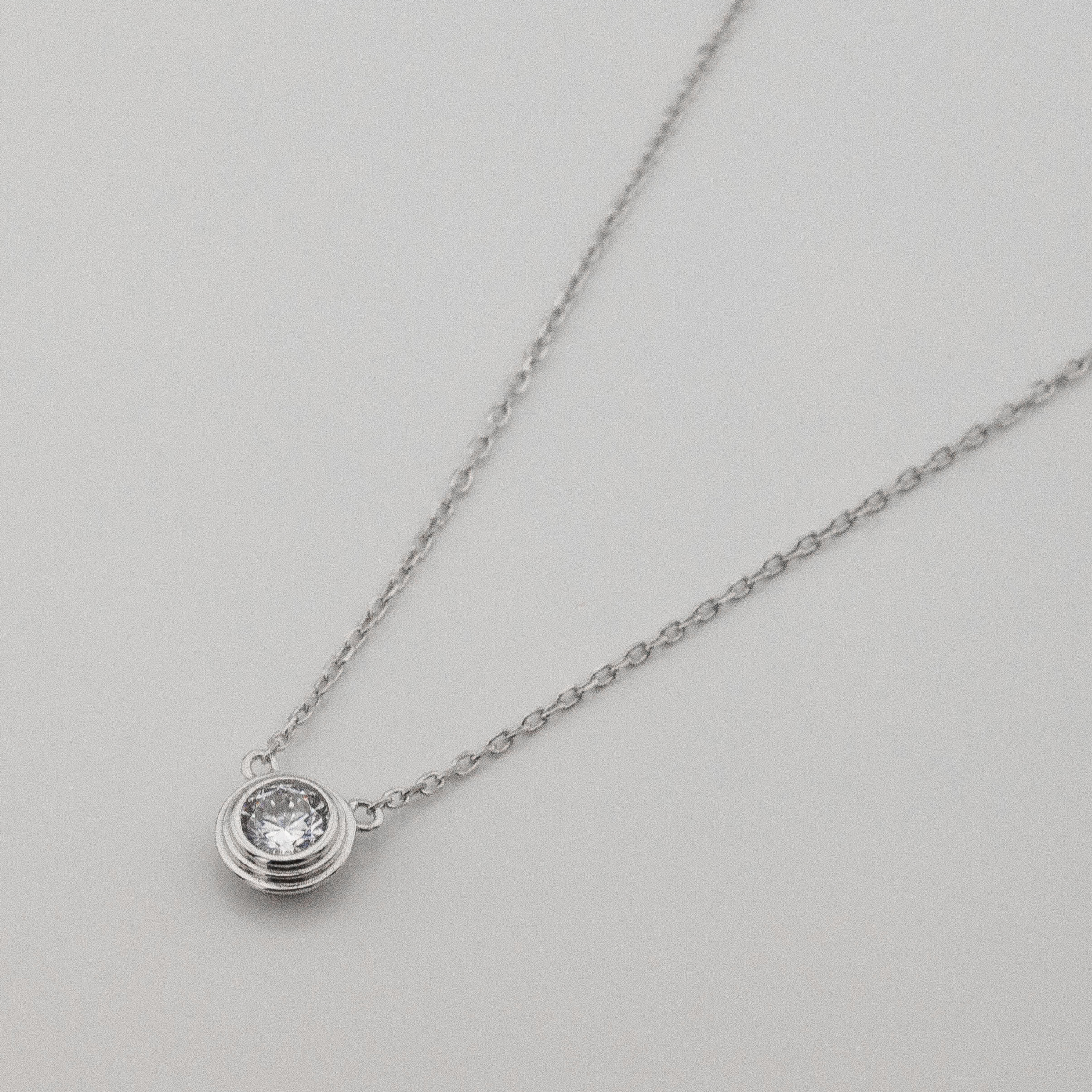 

Серебряное колье Камушек ko14497 Диамант, 45 размер