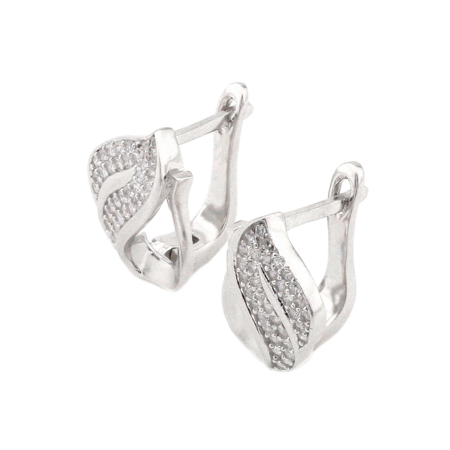 

Серебряные серьги с фианитами C12537 Диамант