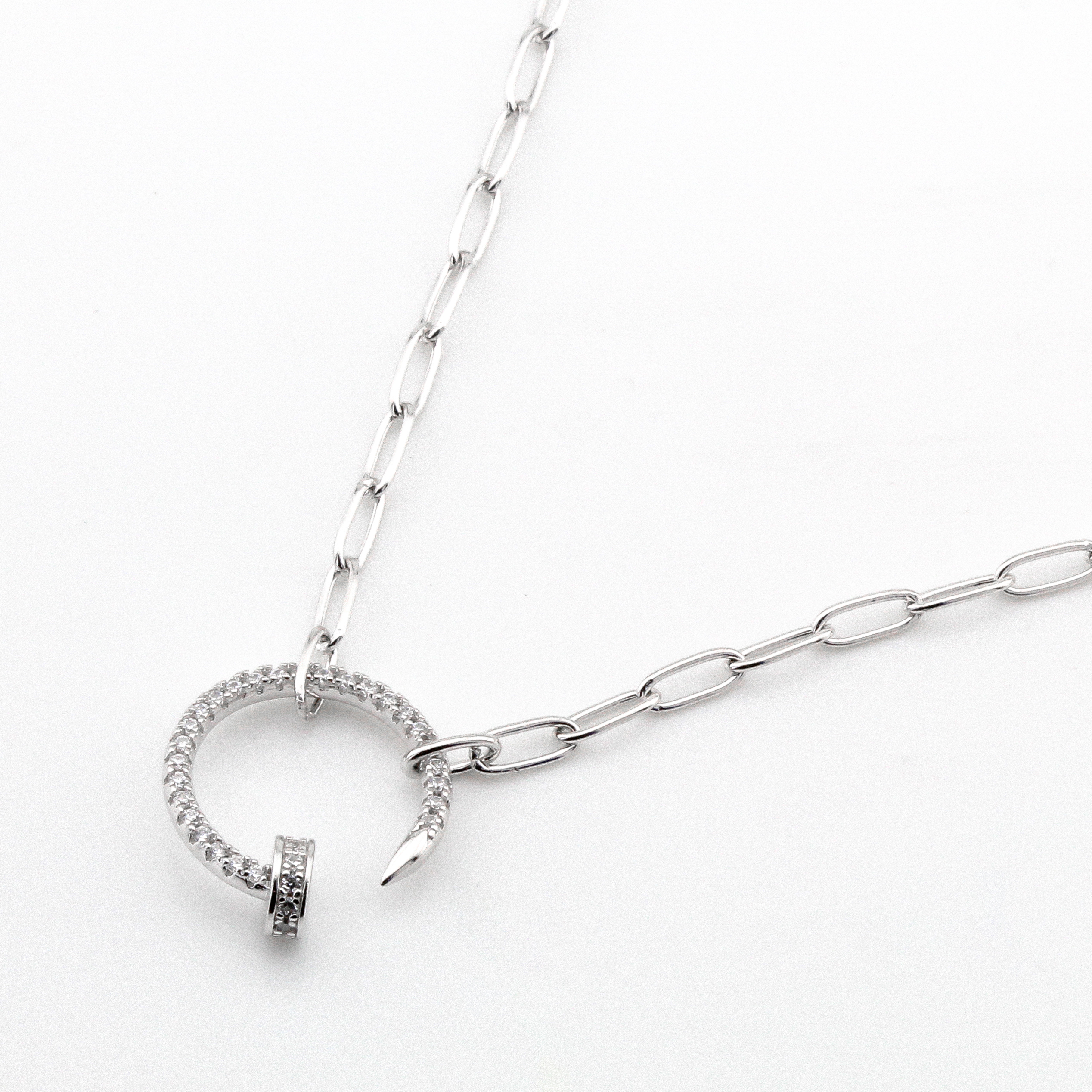 

Серебряное колье "Гвоздь" с фианитами KO14278 Диамант, 40 размер