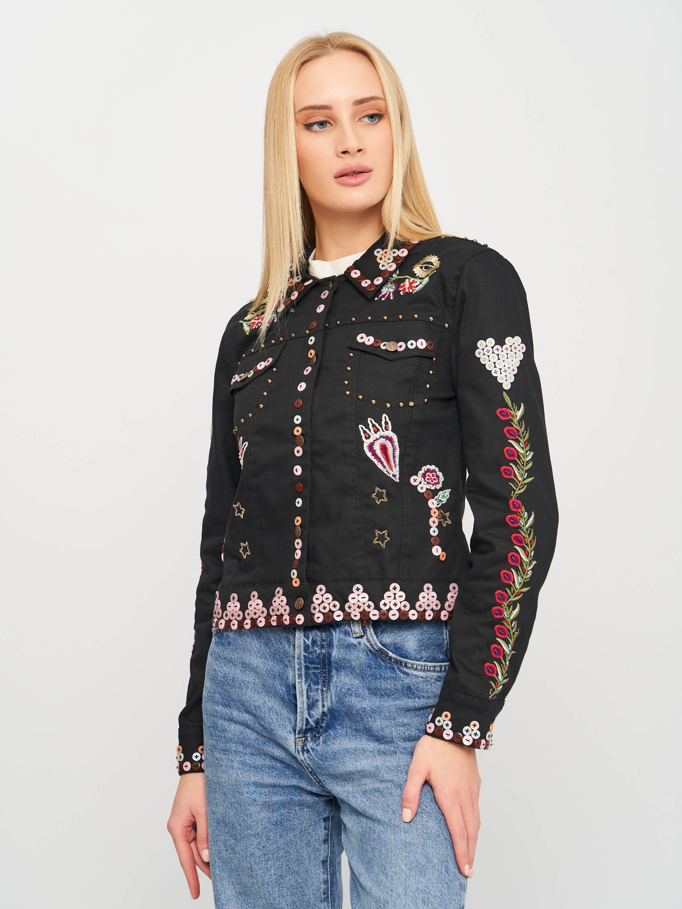 

Джинсовая куртка Desigual 19SWEW63-2000 36 Черная