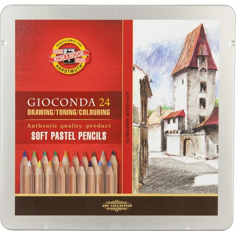 

Карандаши пастельные GIOCONDA 8827, набор 24 цв., мет.уп