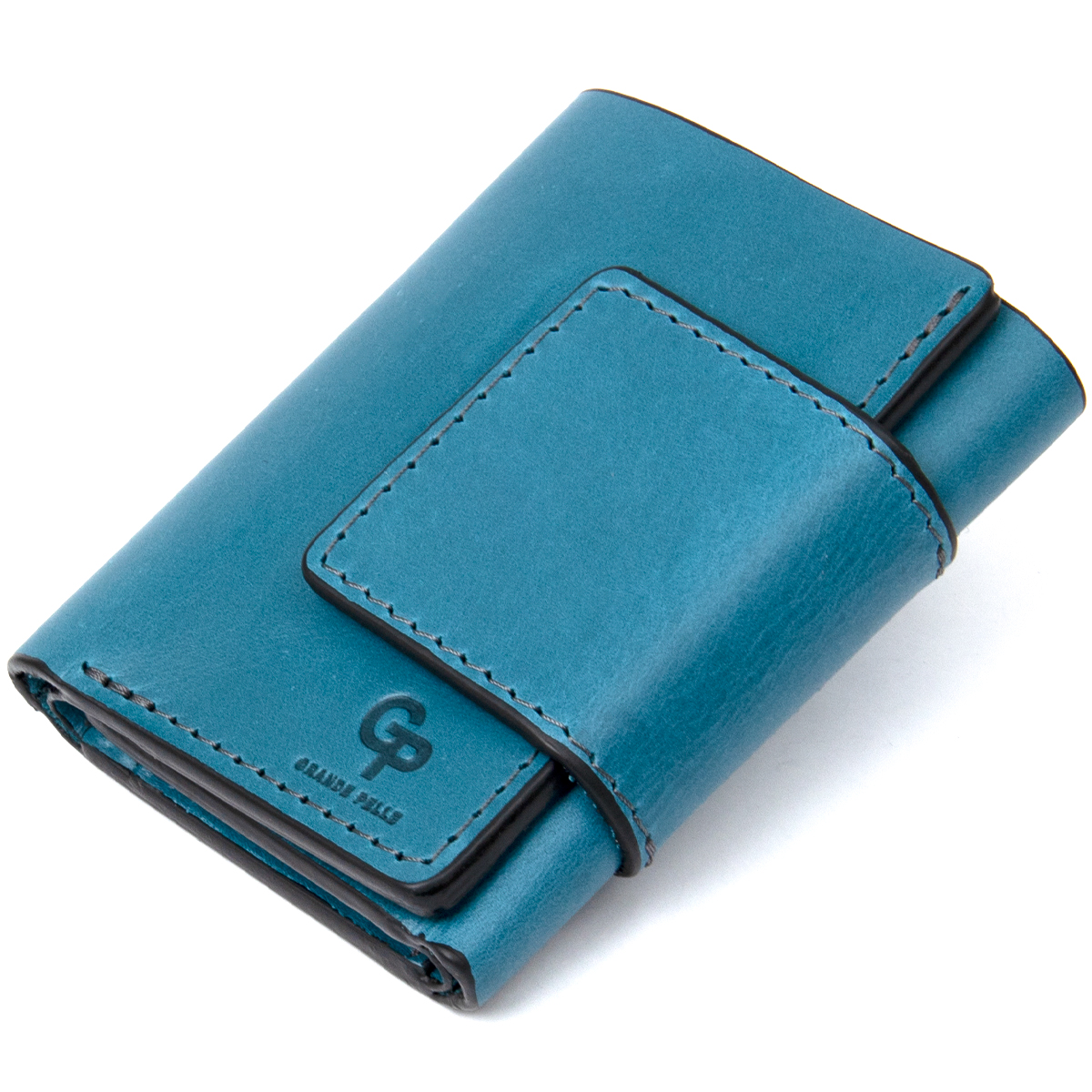 

Женское кожаное портмоне GRANDE PELLE 8х10х1,5 см Бирюзовый 000168498