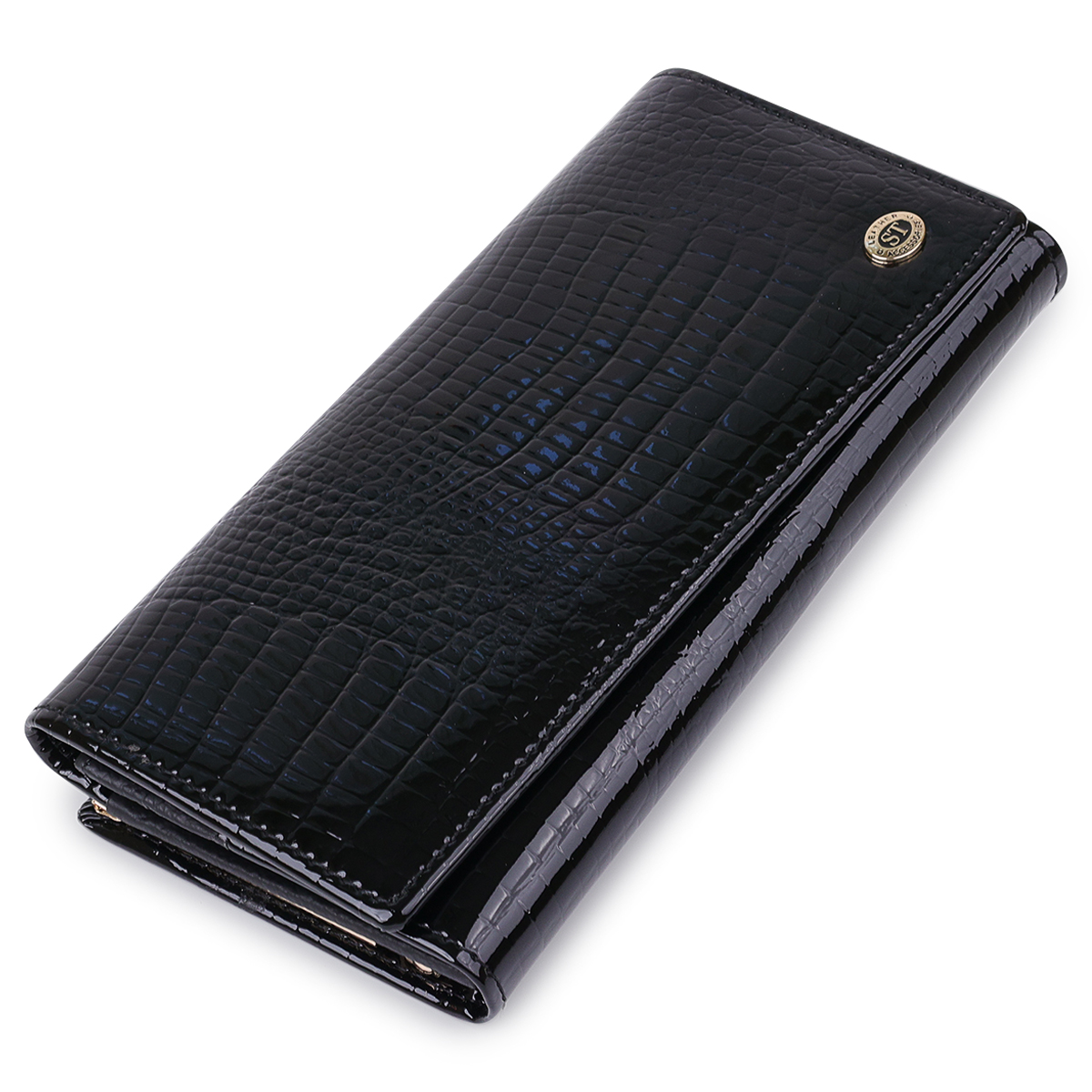 

Женский кожаный кошелек ST Leather 18х9х3 см Черный 000168482