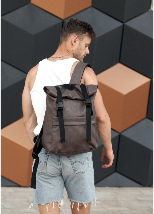 

Мужской рюкзак ролл Sambag 41х30х16 см Коричневый 000168184