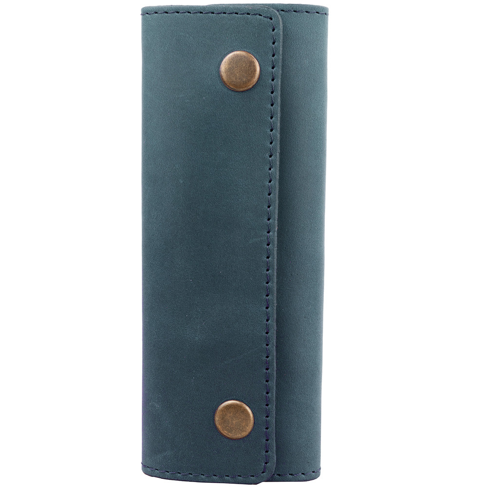 

Мужская кожаная ключница DNK Leather 6х14,5х2 см Синий 000168936
