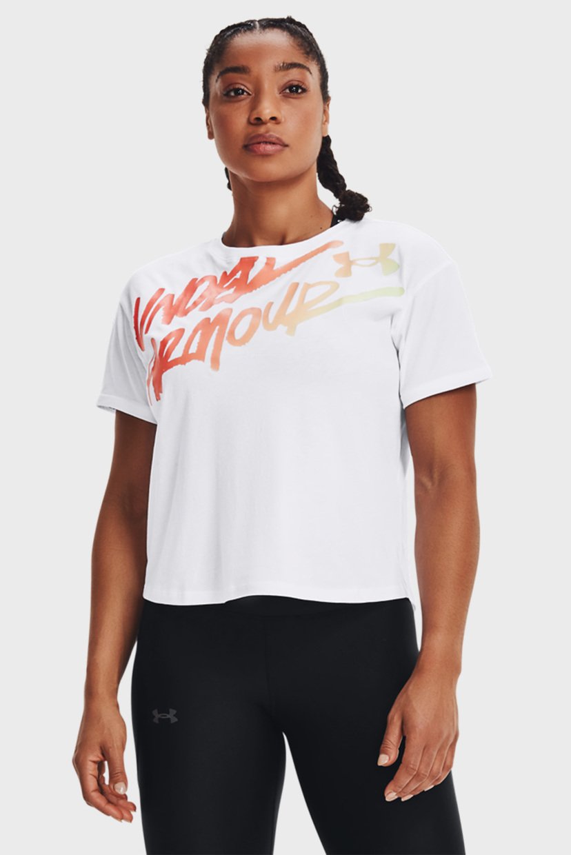 

Женская белая футболка Live Chroma Graphic Tee Under Armour  1366006-100, Женская белая футболка Live Chroma Graphic Tee Under Armour XS 1366006-100