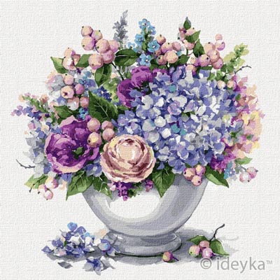 

KHO2954 Раскраски по номерам Цветочный микс Идейка