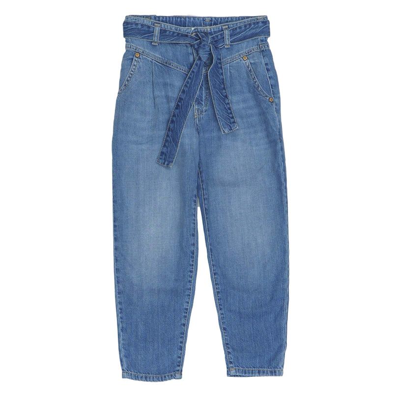 

Джинсы с высокой посадкой и поясом PLEASE kids 128 см Голубой 1F79
