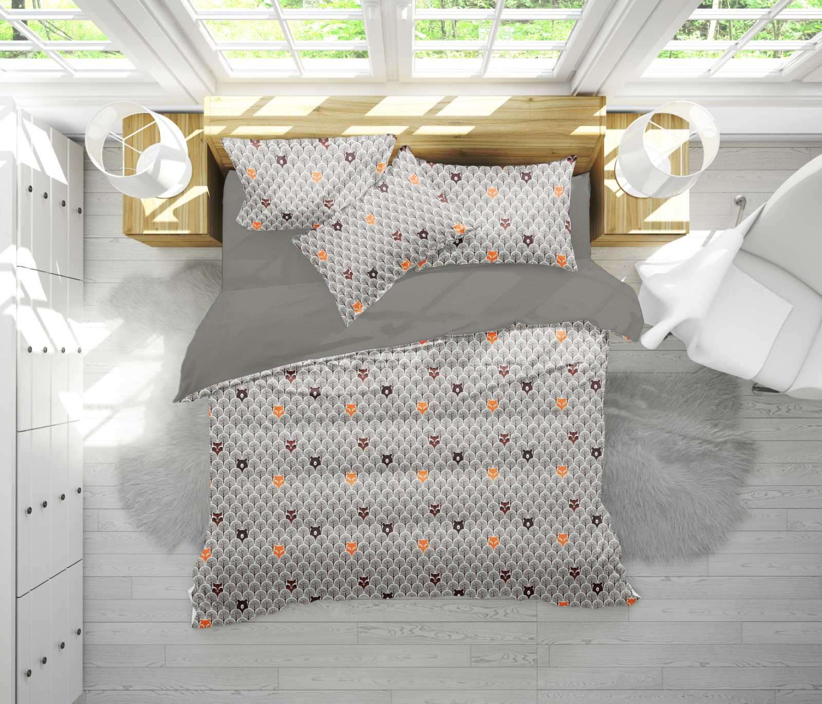 

Пододеяльник MirSon Бязь 17-0526 Fabulous forest grey 220 x 240 см