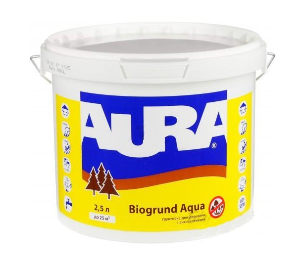 

Антисептик для дерева Aura Biogrund Aqua 2,5 л Бесцветная