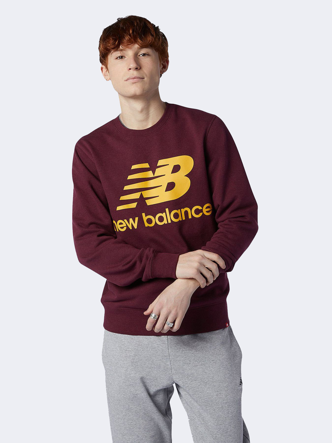 

Свитшот New Balance NB Ess Stacked Logo MT03560GTH M Бордовый