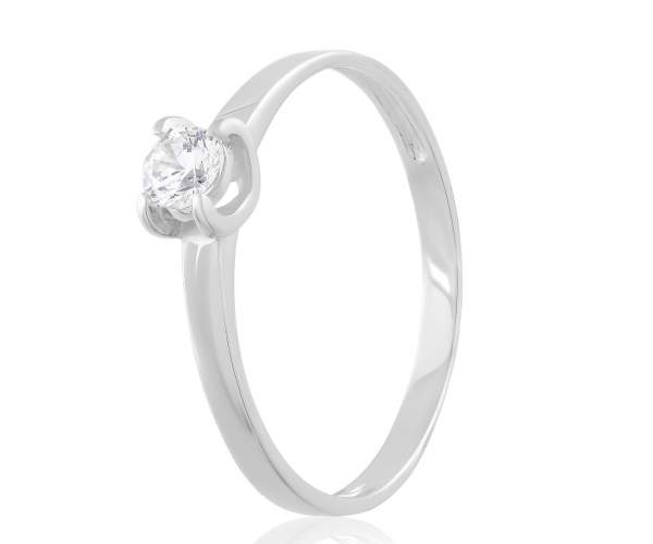 

Кольцо с камнем SWAROVSKI Zirconiai "Нежный взгляд", белое золото, КД4197/1SW, 15.5 размер