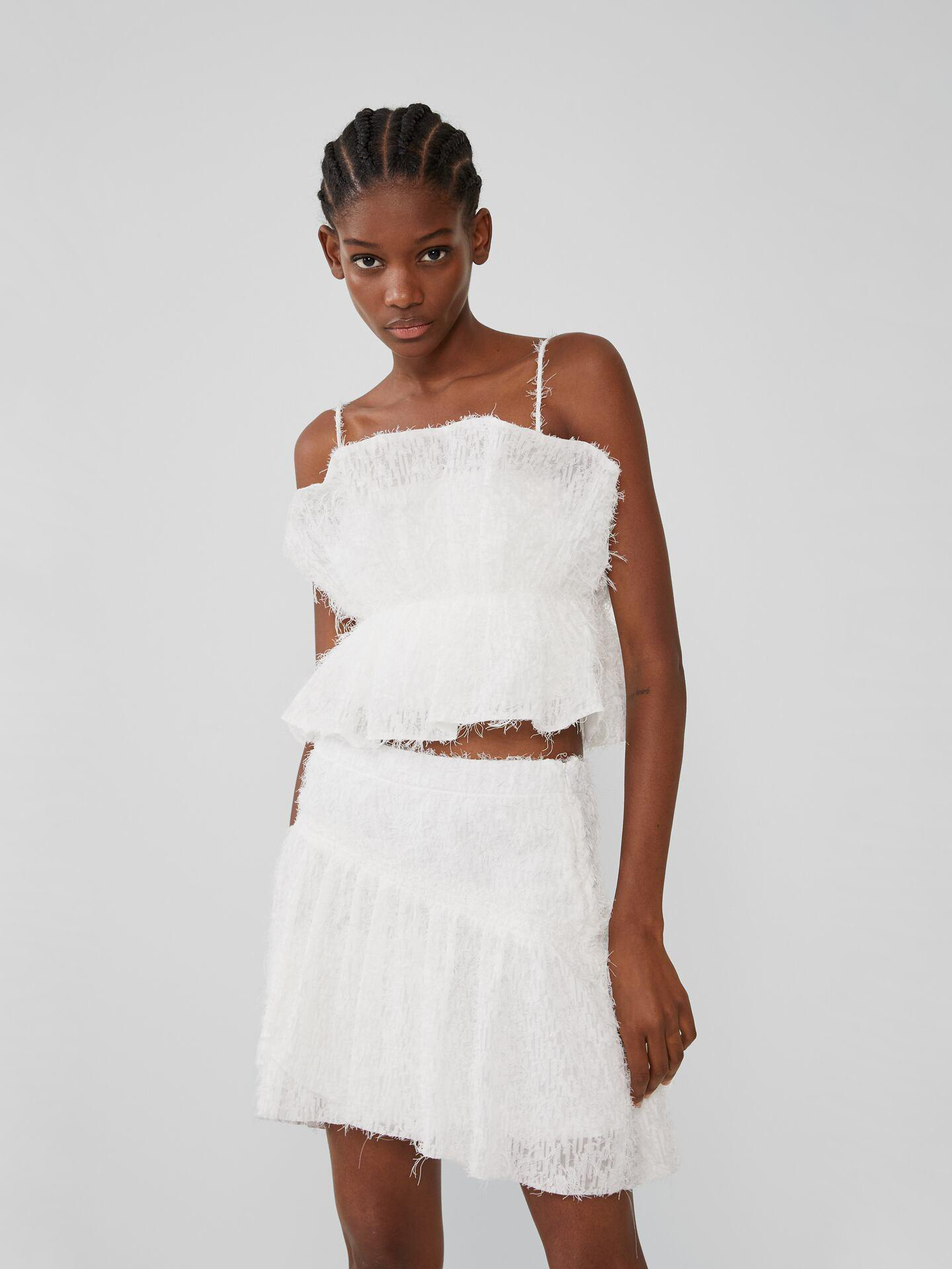 

Юбка Zara XAZ229059CWBI  Белая, Юбка Zara XAZ229059CWBI XS Белая