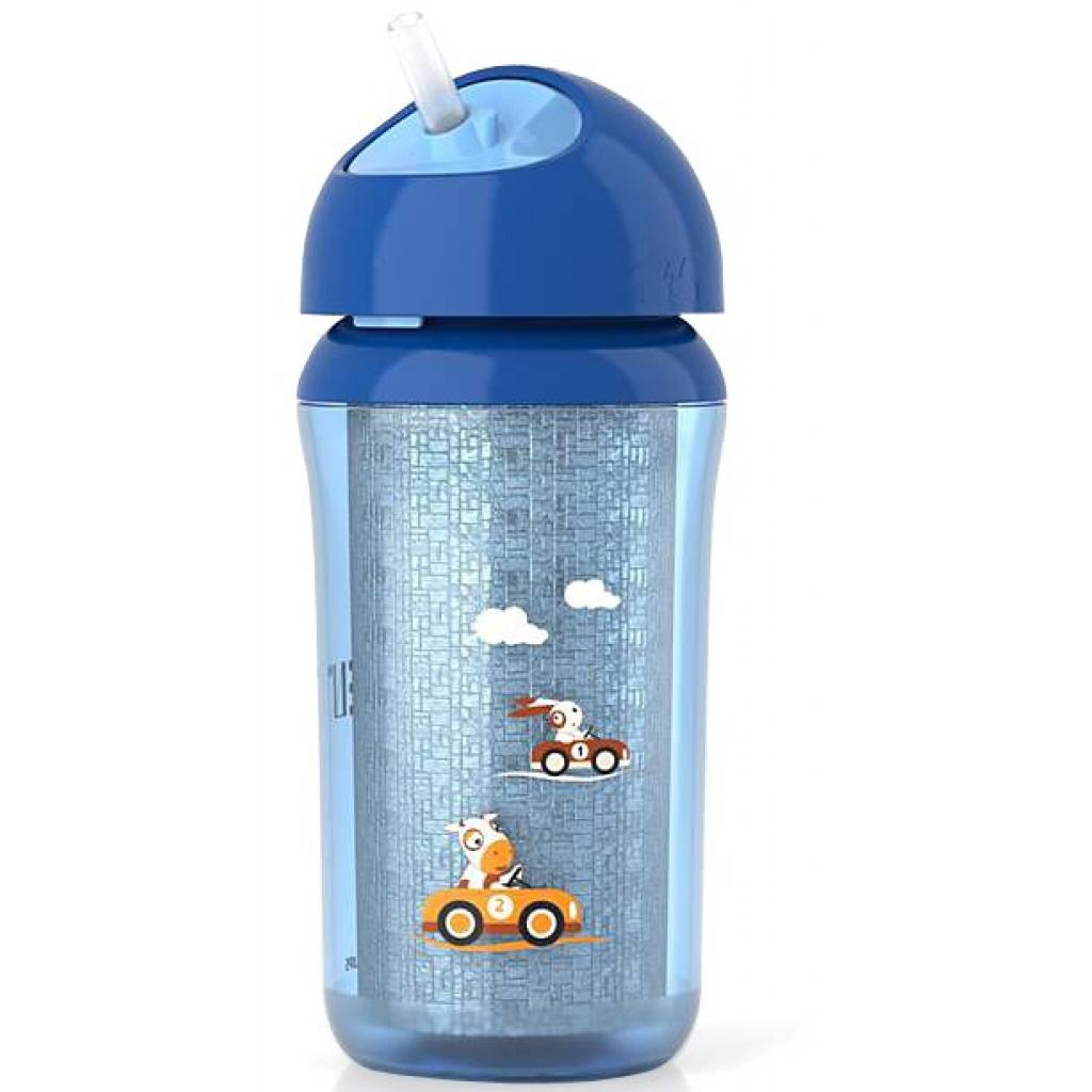 

Поильник-непроливайка Philips AVENT с трубочкой 260 мл 12 мес+ (SCF766/00_blue)