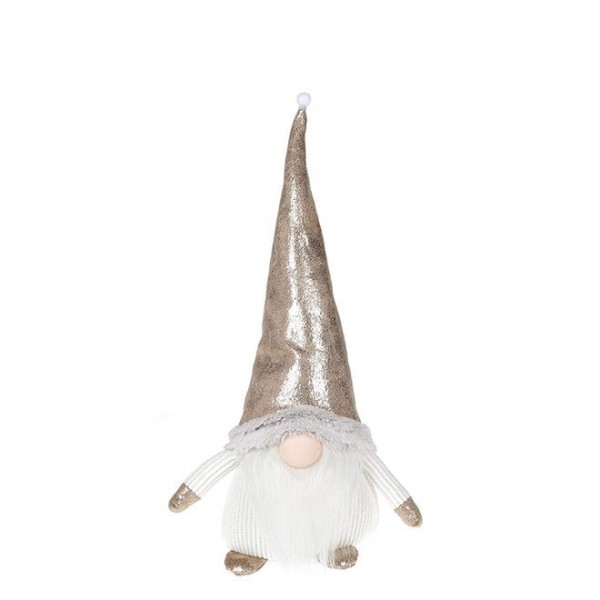 

Фигурка мягкая новогодняя Гном с LED подсветкой 39 см. Flora 11934 (NAT07647)