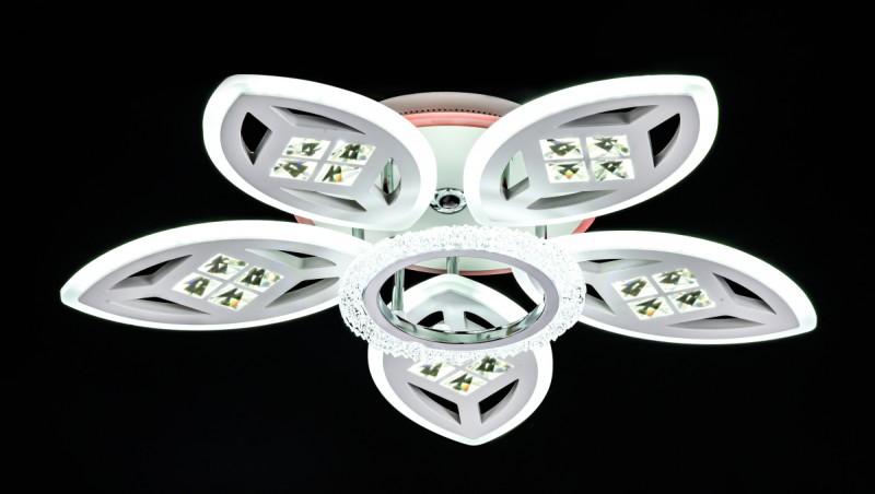 

Люстра Светодиодная люстра Мсвет 82079/5+1 CR WH RGB 164W+6W (LI223437)