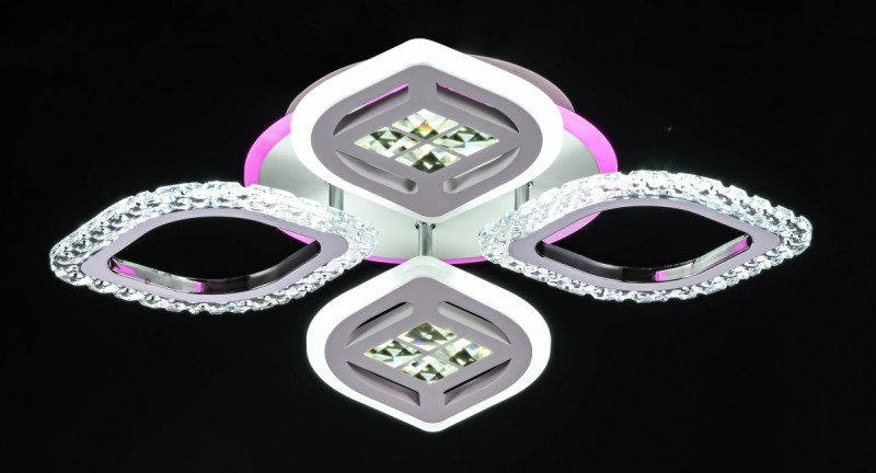 

Люстра Светодиодная люстра Мсвет 82078/2+2 CR WH RGB 84W+6W (LI223433)