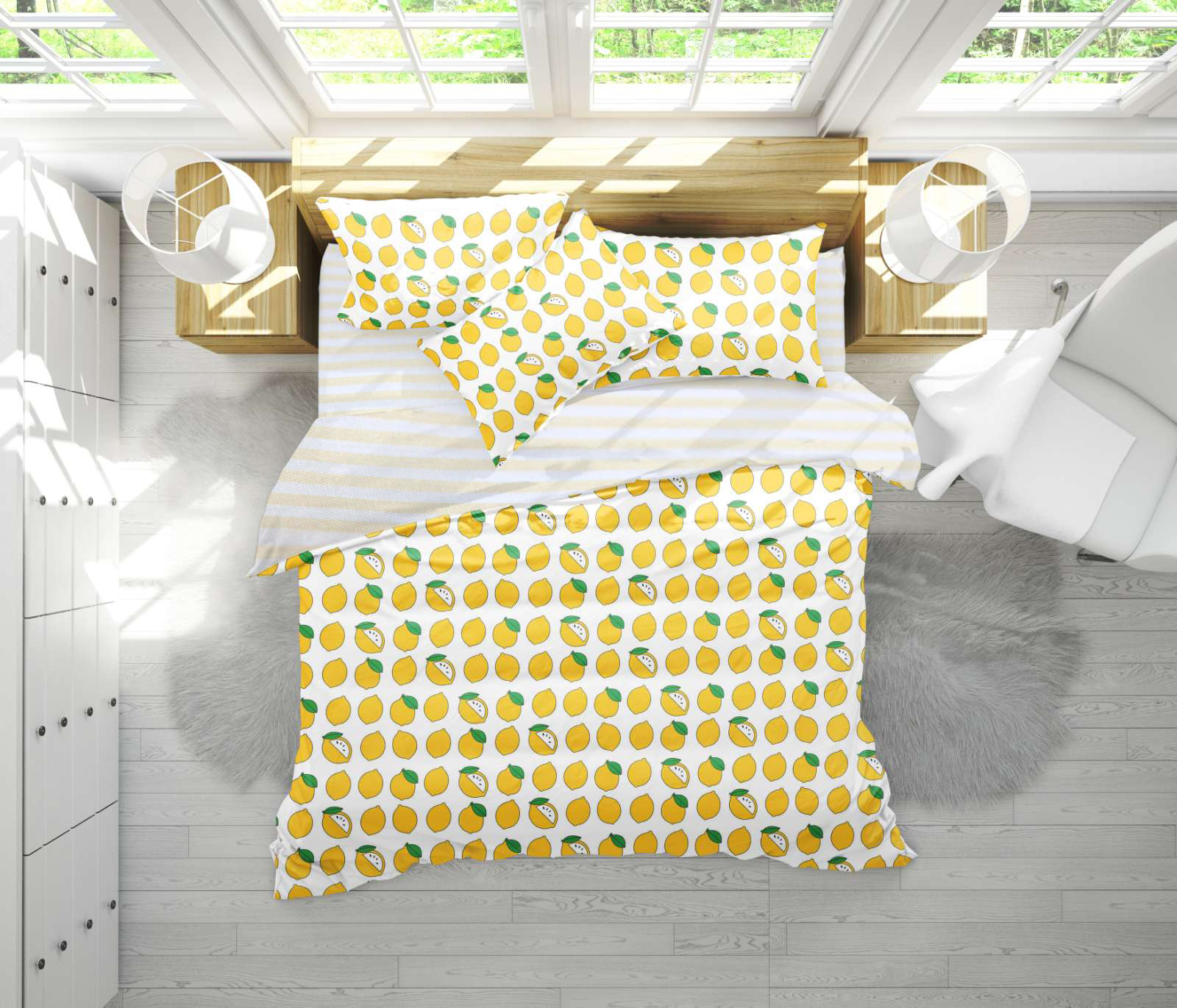 

Комплект постельного белья MirSon Бязь 17-0531 Striped Lemon Детский