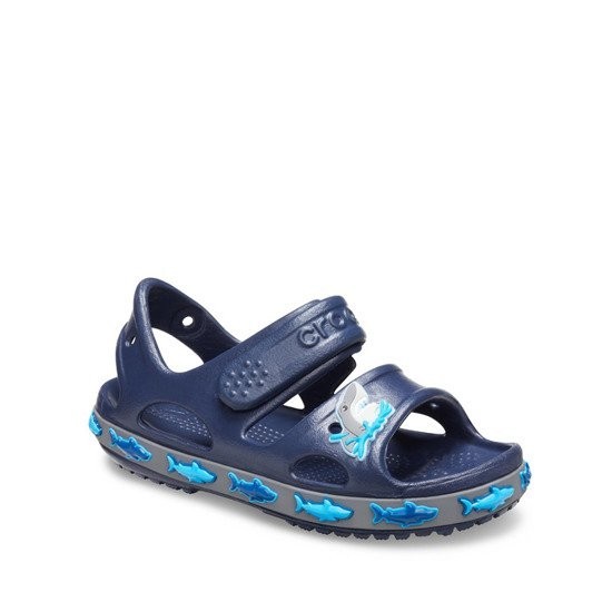 

Сандалии детские Crocs Fun Lab Shark Band Sandal акула 26 с9 16см синий Navy