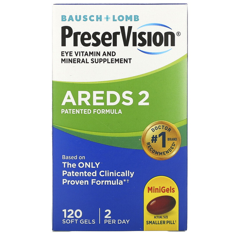 

Bausch & Lomb PreserVision AREDS 2 Formula 120 капсул (4384303856)