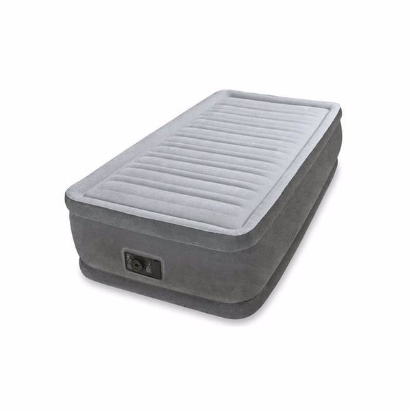

Надувная кровать Intex 64412-1 (99х191х46 см) встроенный насос односпальная Серая