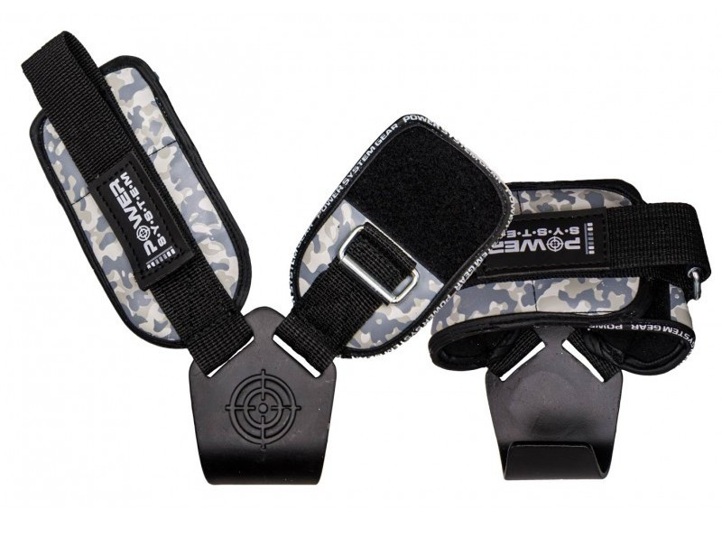 

Крюки для тяги на запястья, Hooks Camo Power System-3370 Black-Grey XL (F_145354)