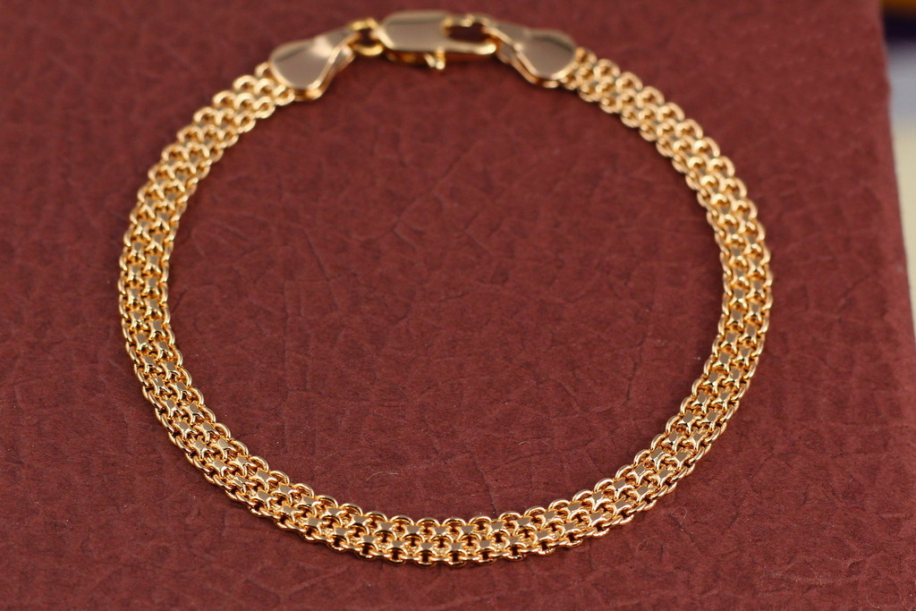 

Браслет Xuping Jewelry новый бисмарк 19 см 4 мм золотистый