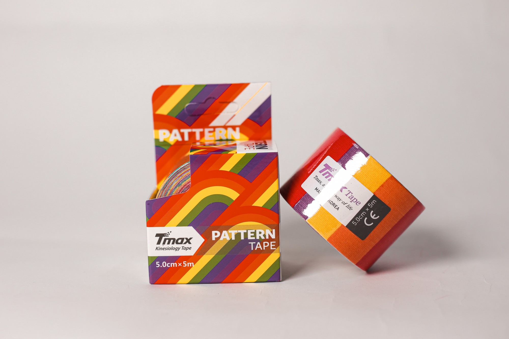 

Кинезио тейп Tmax Pattern Tape 5смx5м радуга