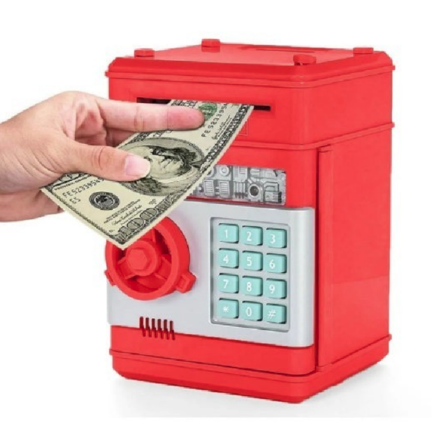 

Детский сейф Копилка Bank Safe Red с кодовым замком и Купюроприемником для бумажных денег и монет