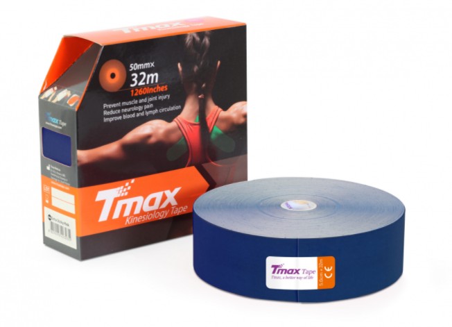 

Кинезио тейп Tmax Cotton 5смх32м темно-синий