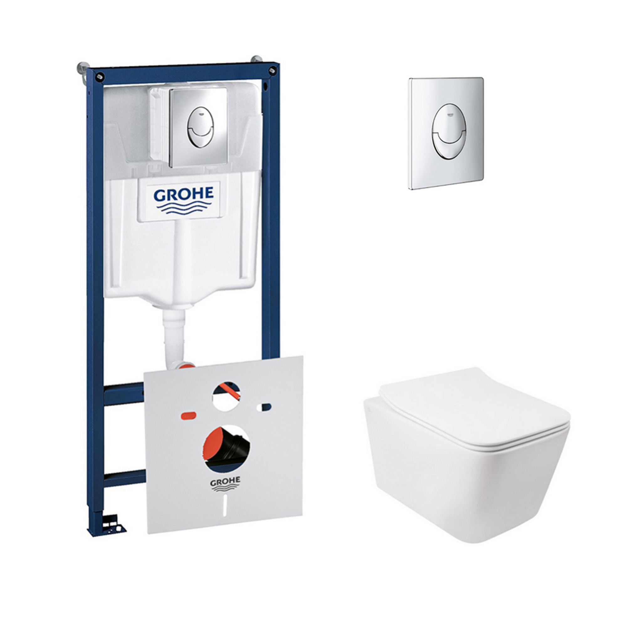 

Набор инсталляция 4 в 1 Grohe Rapid SL 38721001 + унитаз с сиденьем Qtap Crow QT05335170W