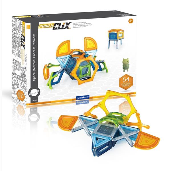 

Магнітний конструктор Guidecraft PowerClix Explorer Series Космос, 54 деталі (G947021)