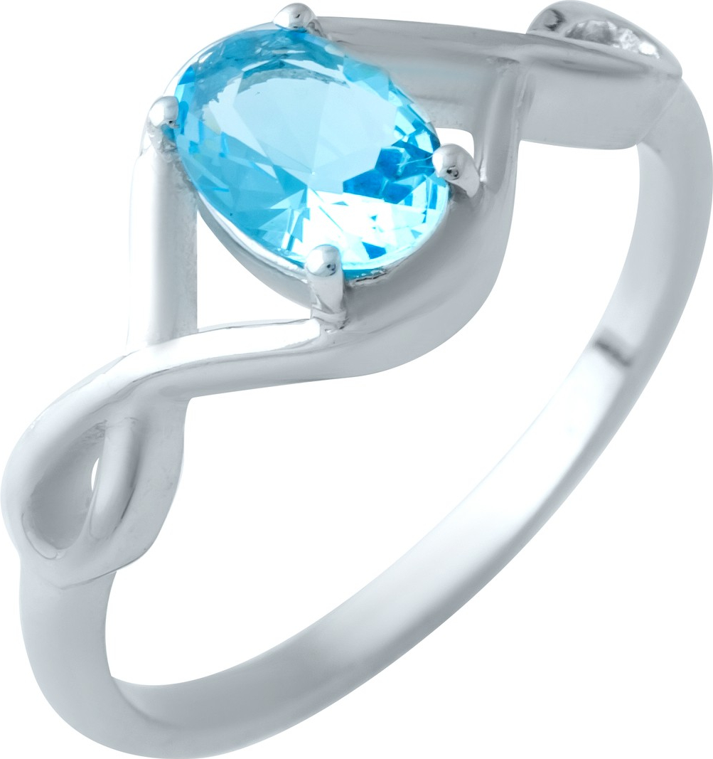 

Серебряное кольцо SilverBreeze с аквамарином nano 1917701 18 размер, 18 размер