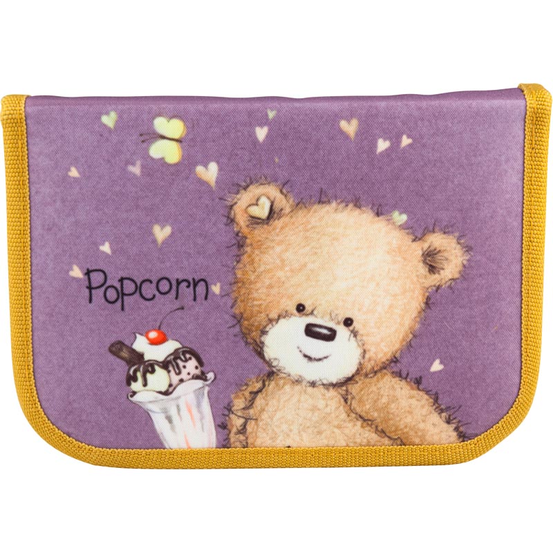 

Пенал школьный для девочек Kite Popcorn the Bear PO18-622