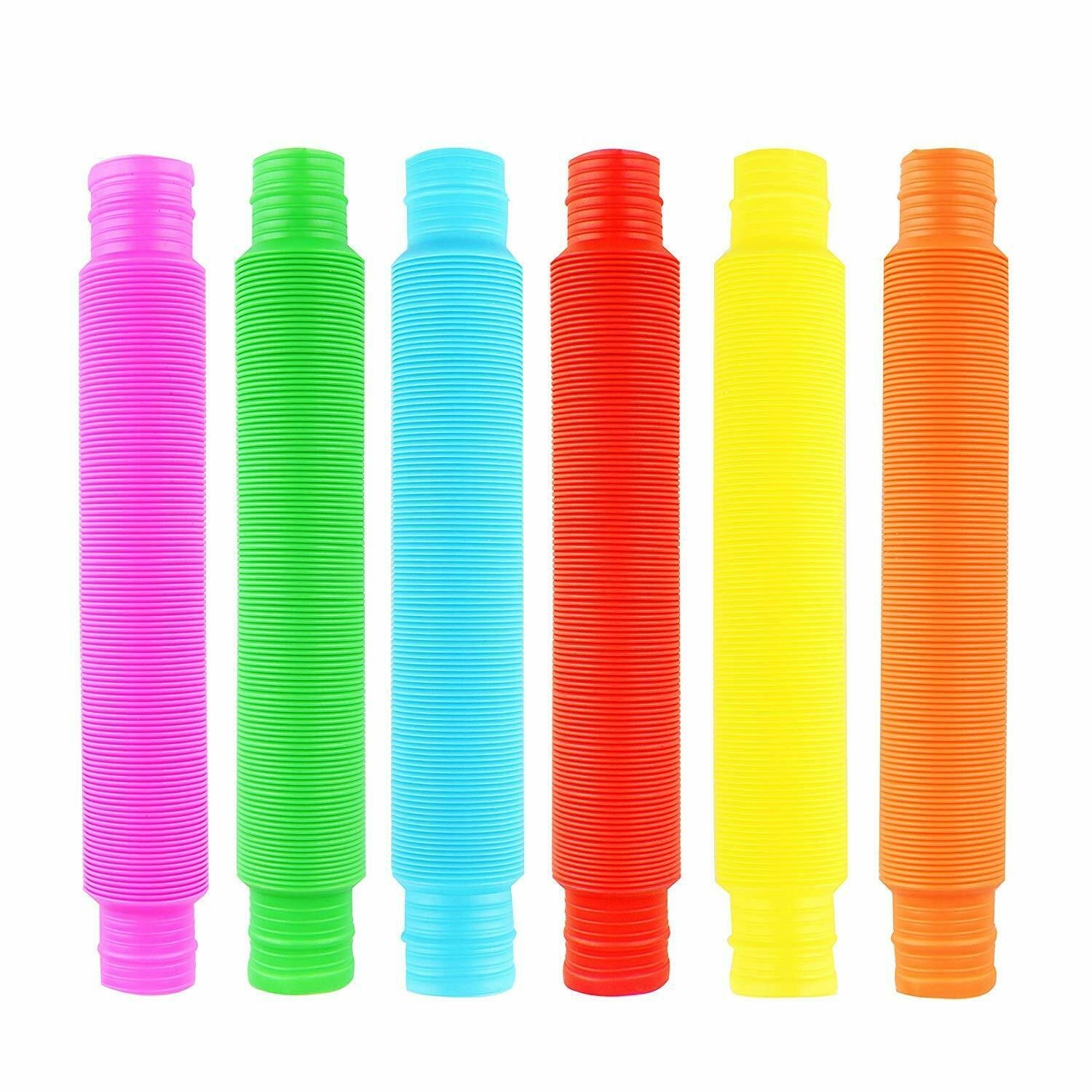 

Развивающая сенсорная игрушка гофрированные трубки Pop Tube антистресс поп тьюб набор 6 шт разноцветные Pop-01