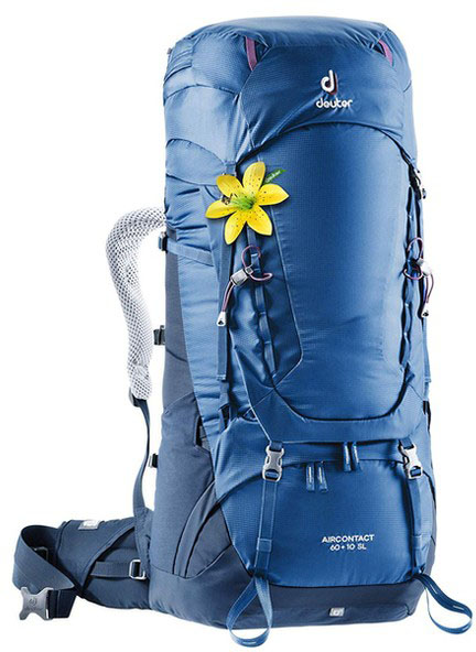 

Рюкзак Deuter, Aircontact 60 + 10 SL цвет 3399 steel-midnight